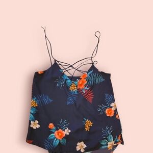 Express Navy Floral Camisole
